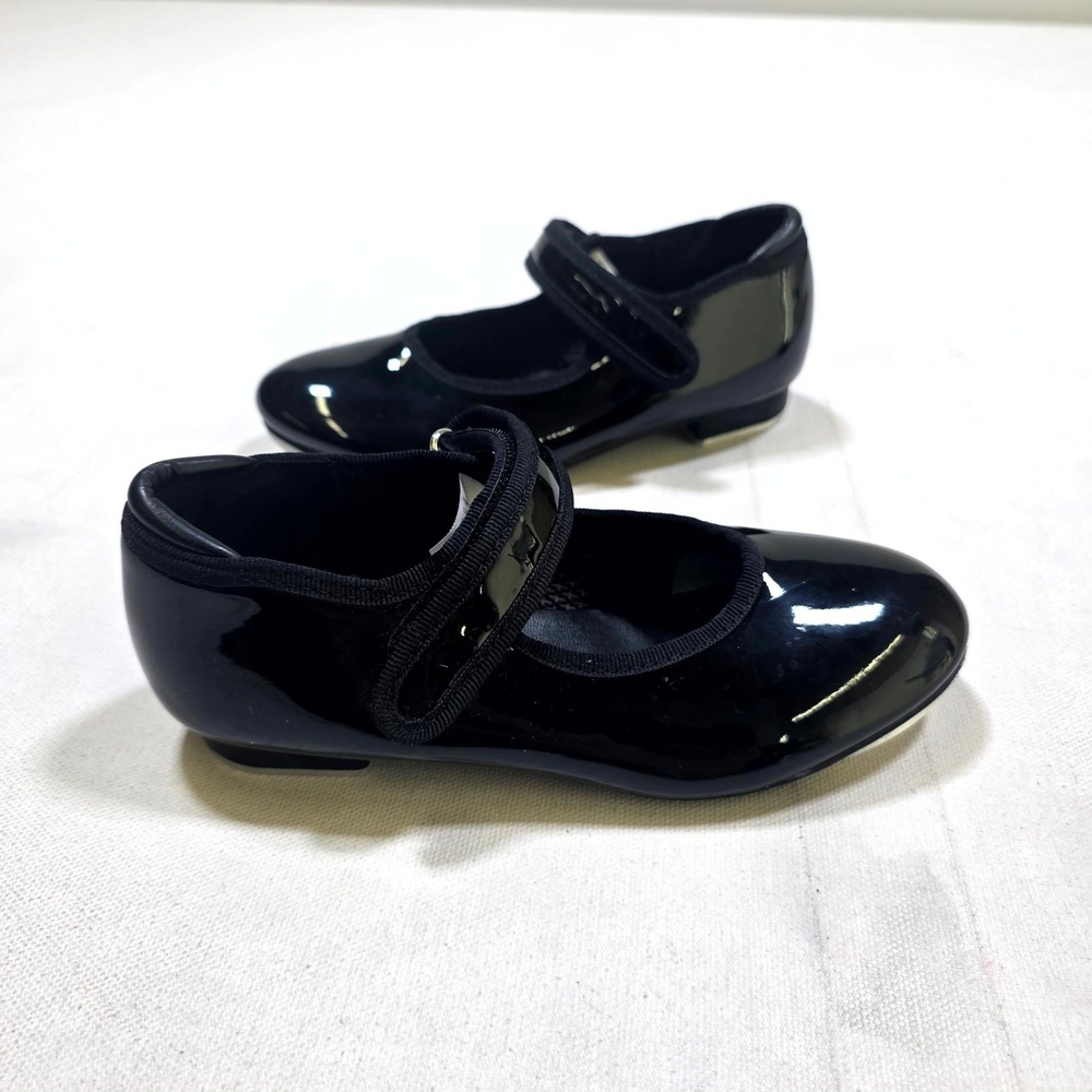 Danskin Tap Shoes Girls Size 11 Black Patent Mary Jane Dance DN1651 Performance